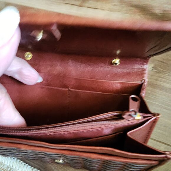 Talbots Woven Leather Wallet/Clutch - Picture 10 of 14